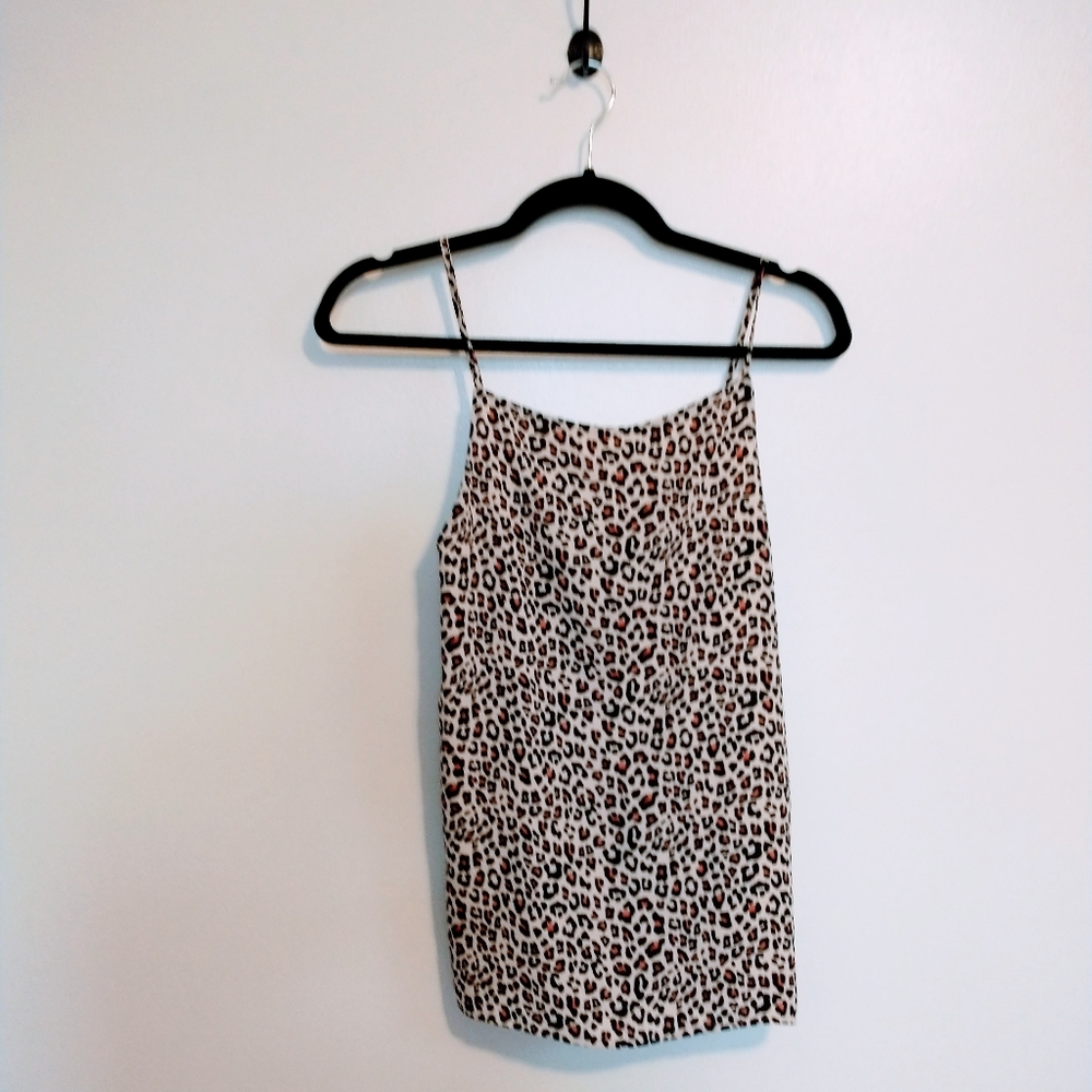 Loft cheetah print lined Cami with elastic back. Size small petite
